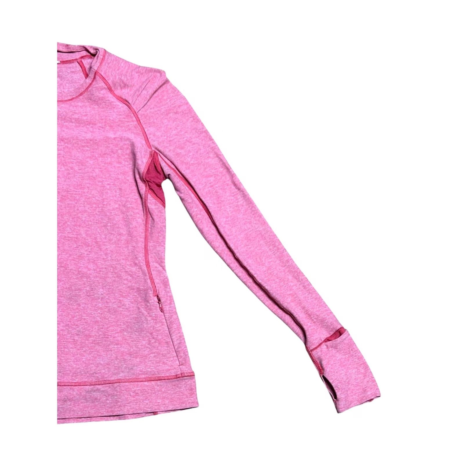 Lululemon Lululemon Top Sz 6 Think Fast Long Sleeve Pink Heathered Boom Juice Women's Shirt Activewear Running Yoga Cross Training Athletic Define Size M / US 6-8 / IT 42-44 - 3 Thumbnail