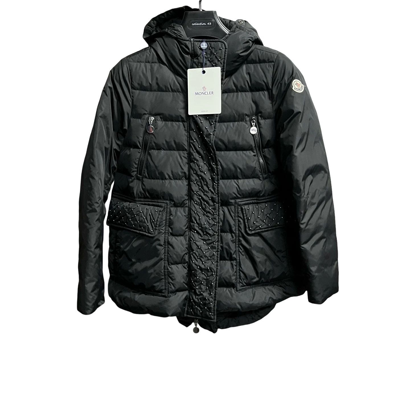 Moncler Moncler Hooded Quilted Studded Puffer Jacket Size 1 Size US S / EU 44-46 / 1 - 1 Thumbnail