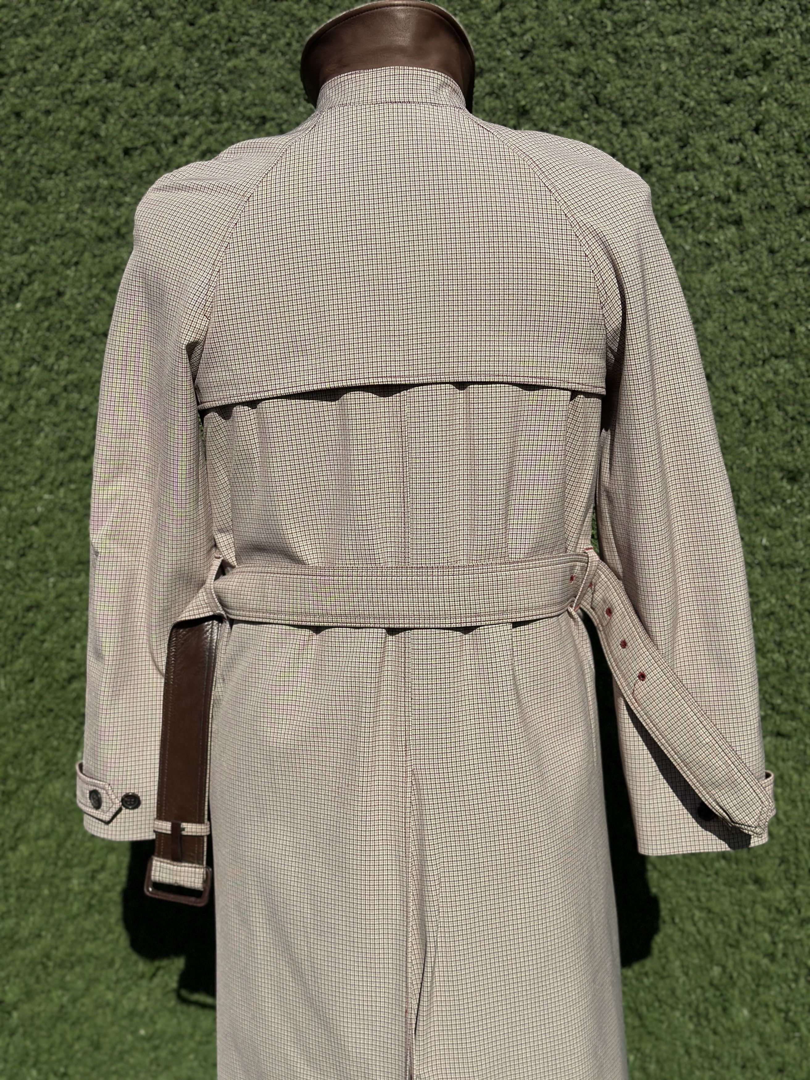 Prada Prada Check Stretch Trench Coat Leather Detail Italy Size 40 Size S / US 4 / IT 40 - 11 Thumbnail