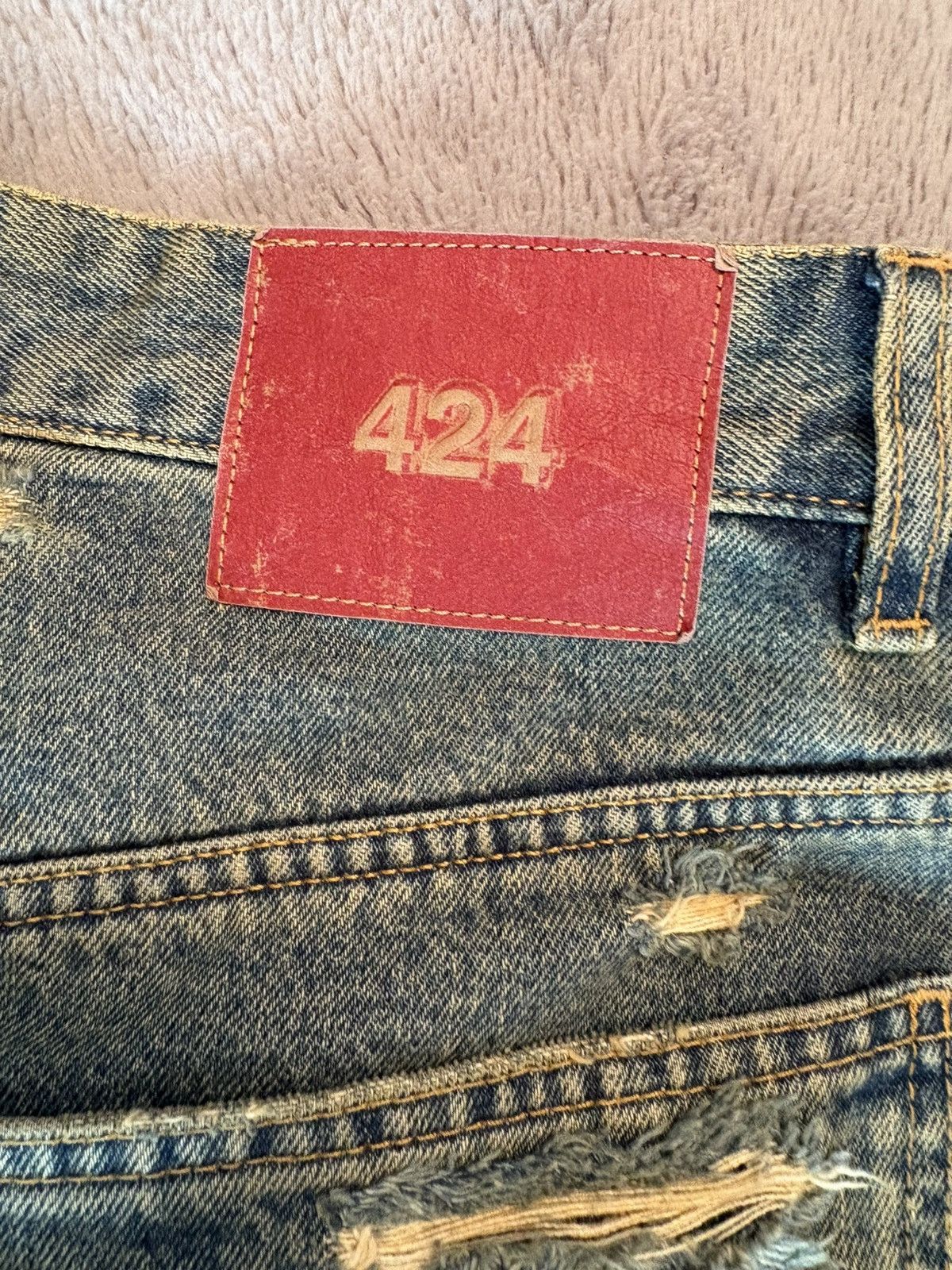 424 424 Blue Big Daddy Denim Shorts Size US 32 / EU 48 - 6 Thumbnail