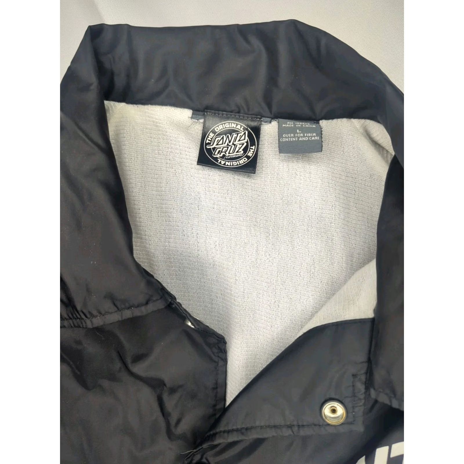 Vintage Santa Cruz Skateboards Jacket Windbreaker Men Large Black Y2K 90s Classic Punk Retro Skater Streetwear Size US L / EU 52-54 / 3 - 5 Thumbnail