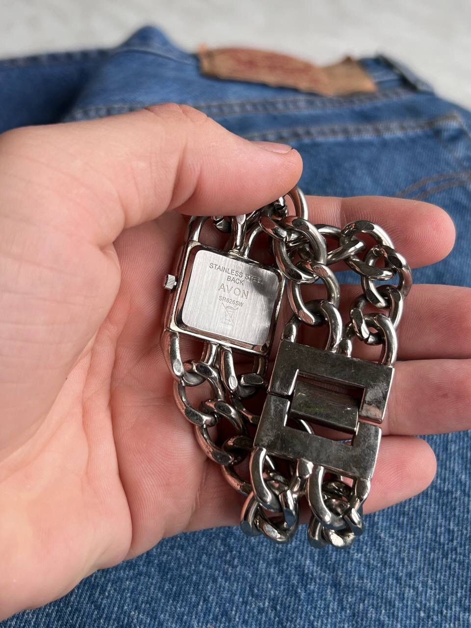 Japanese Brand Vintage Japanese style Chain Metal futuristic Watch Bracelet Size ONE SIZE - 5 Thumbnail
