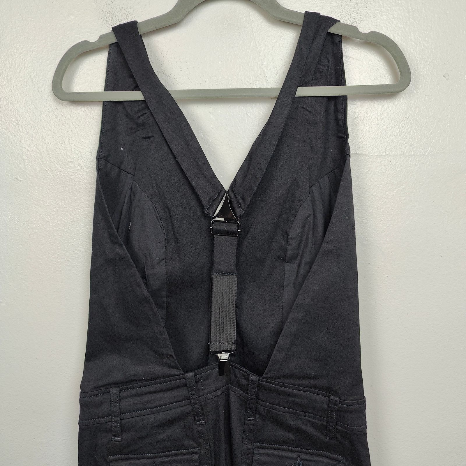 Other Joes Jeans Tuxedo Jumpsuit Womens XS Black Hook & Loop Size 26" / US 2 / IT 38 - 4 Thumbnail