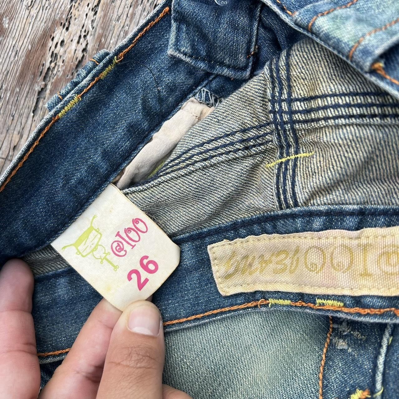 Japanese Brand × Vintage Y2k Low Rise Flare Bootcut Denim Jeans Size 26" / US 2 / IT 38 - 2 Thumbnail
