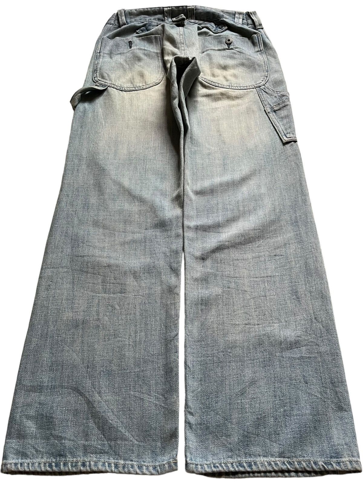 Japanese Brand Vintage Japanese Brand Buckle Back Carpenter Baggy Jeans Size 29" - 2 Thumbnail