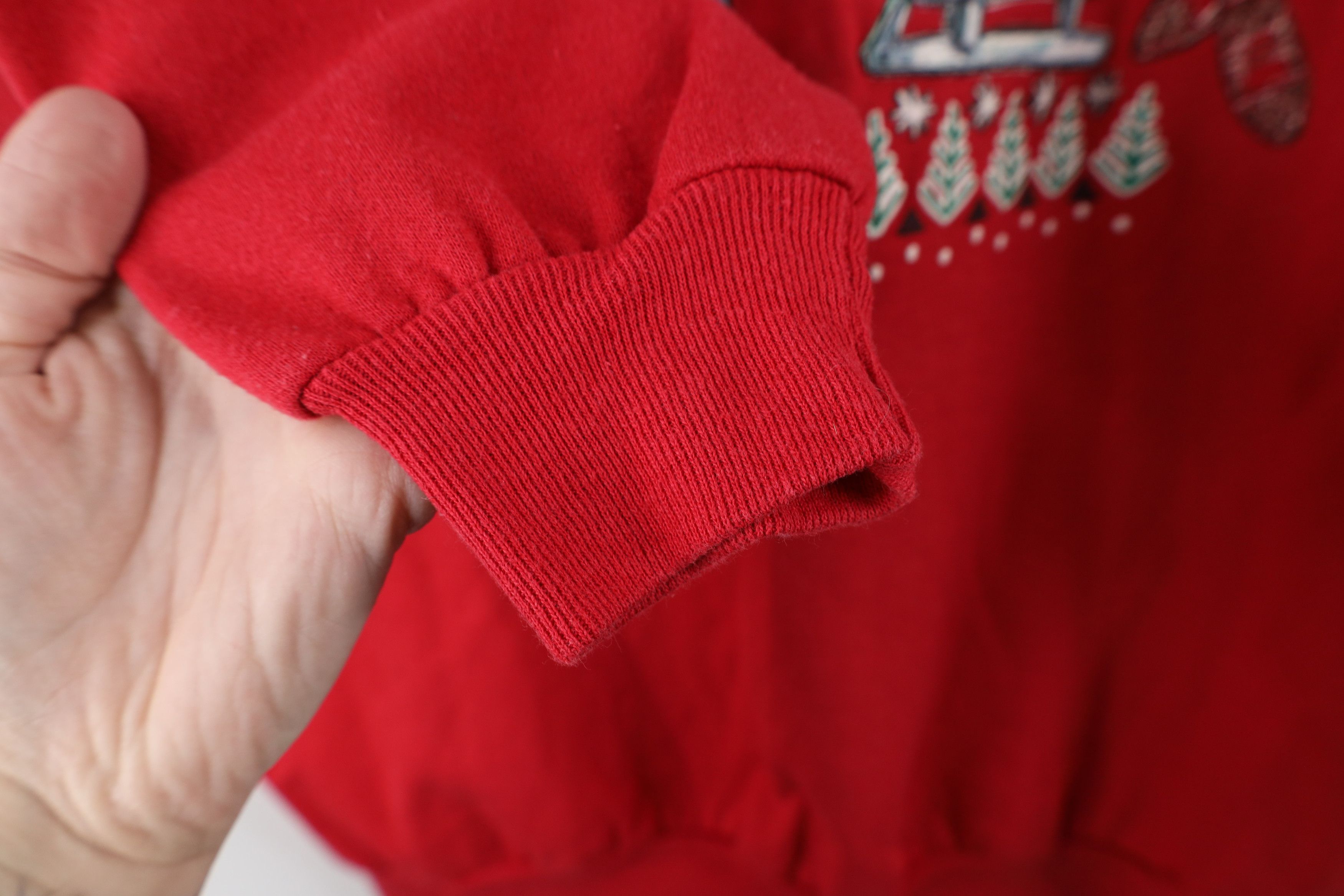 Vintage Vintage 90s Streetwear Christmas Mock Neck Sweatshirt Red Size M / US 6-8 / IT 42-44 - 7 Thumbnail