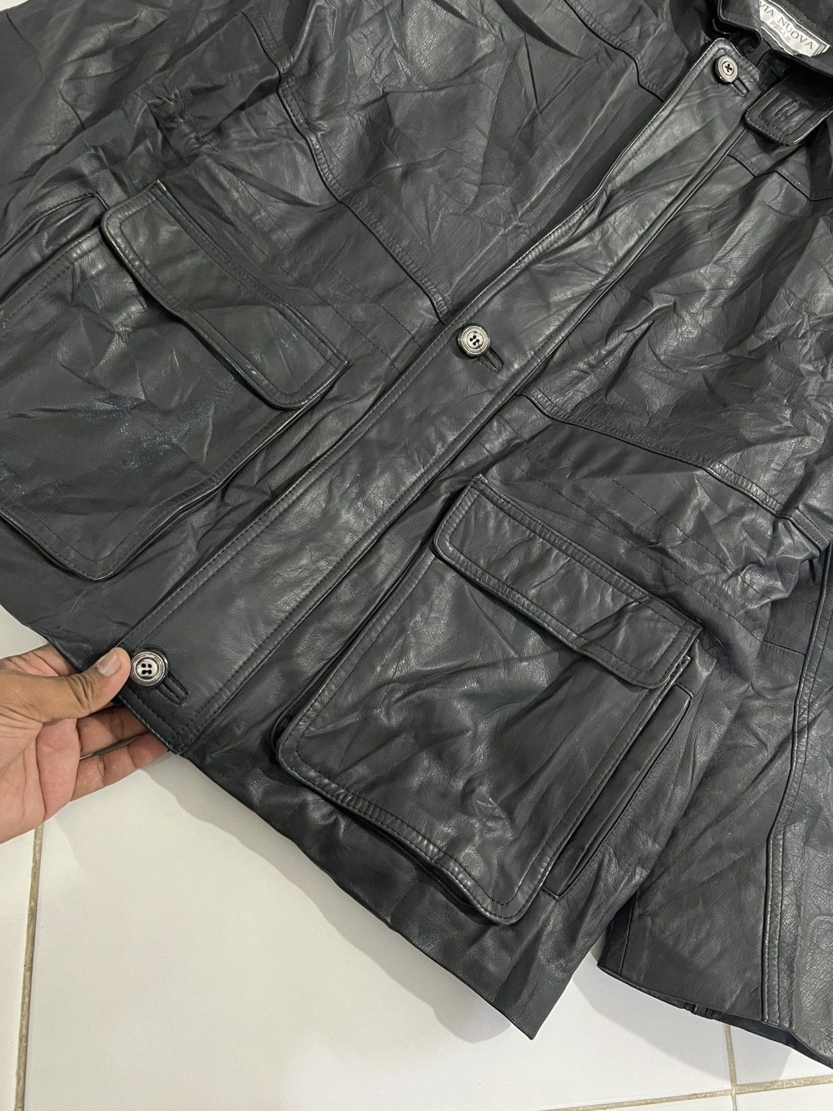 Genuine Leather VIA NUOVA PELLE COWSKIN LEATHER JACKET Size US XL / EU 56 / 4 - 8 Thumbnail