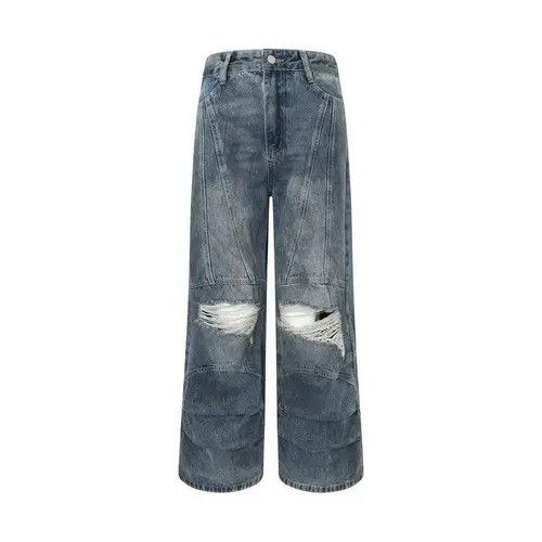 VIBE Distressed Wide Leg Jeans Size US 33 - 2 Thumbnail