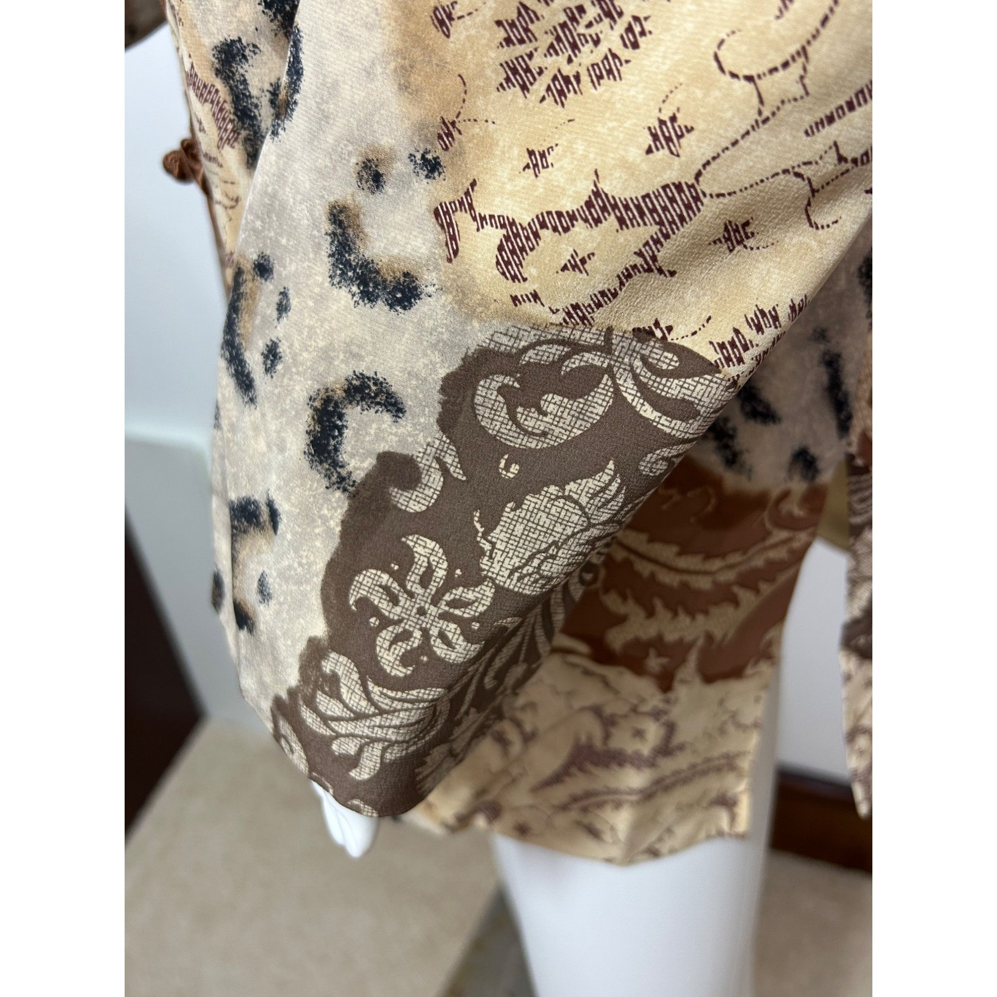 Other Saks Jandel Vtg Blazer 14 Silk Asian Style Animal Print Neut Size L / US 10 / IT 46 - 20 Thumbnail
