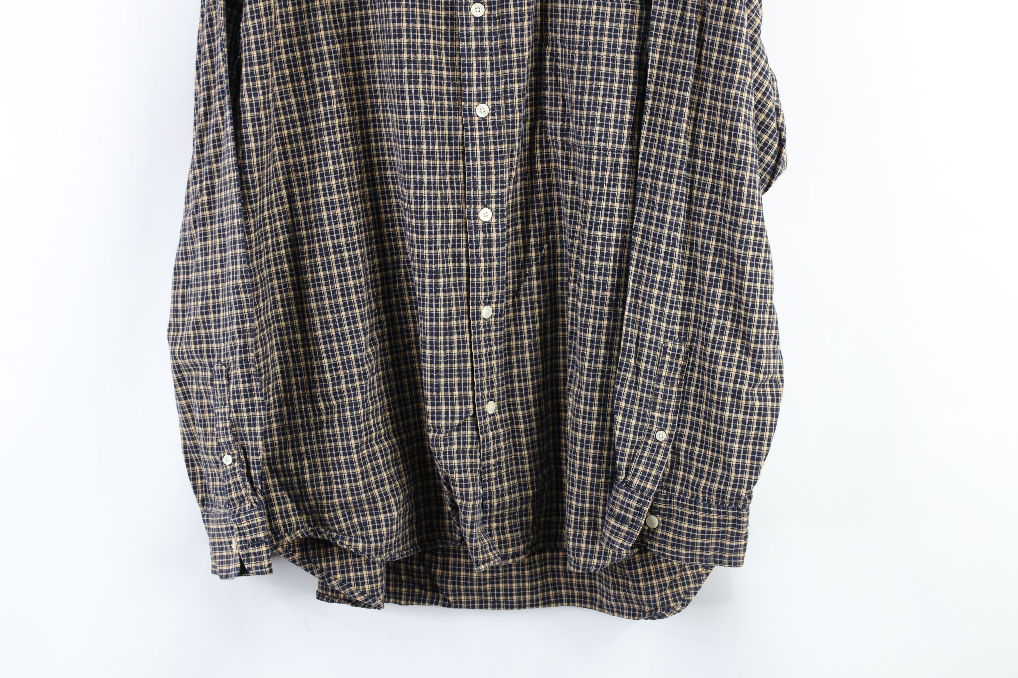 J.Crew × Vintage Vintage 90s J Crew Flannel Button Shirt Plaid Cotton Size US XL / EU 56 / 4 - 3 Thumbnail