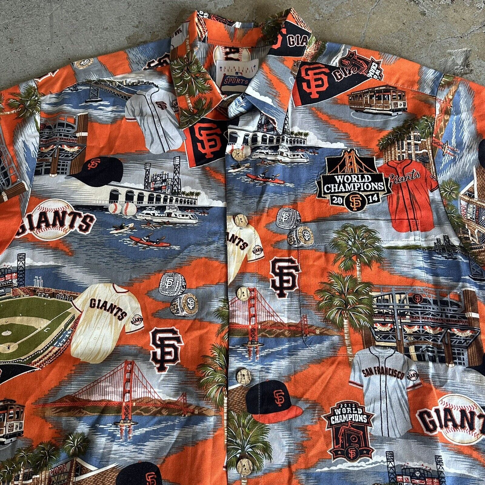 MLB × Reyn Spooner Reyn Spooner 2014 San Francisco Giants MLB Hawaiian Shirt XL Size US XL / EU 56 / 4 - 1 Thumbnail