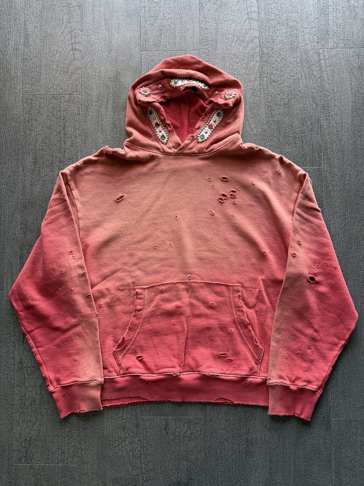 Kapital Distressed Fade studs Hoodie stk size 3