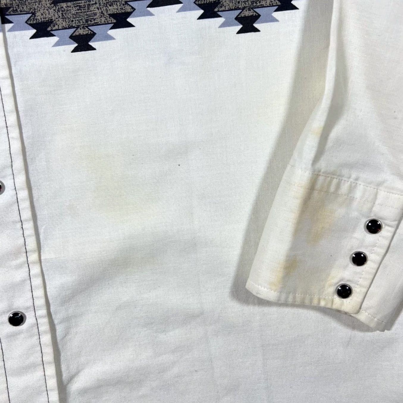 Vintage VINTAGE Pandhandle Shirt Western Patterned Popper Long Sleeve Shirt Large Mens Shirt Size US L / EU 52-54 / 3 - 5 Thumbnail