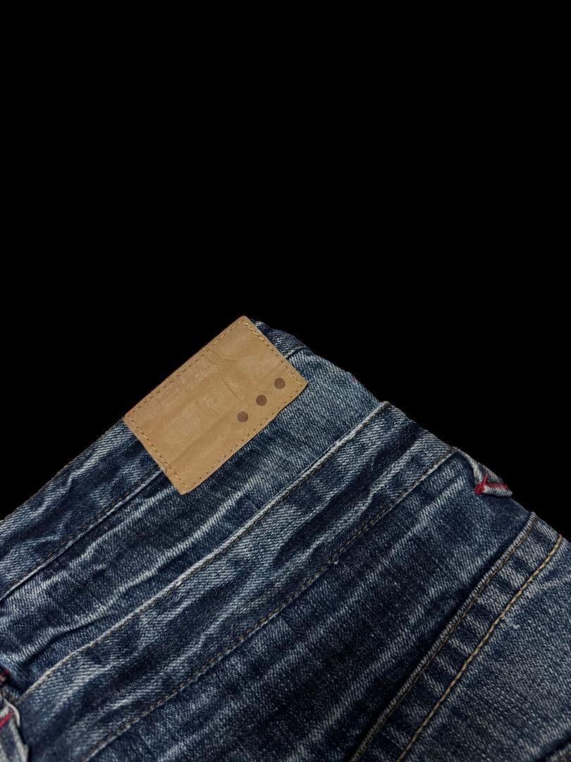 Japanese Brand DOUBLE WAIST Vintage Japanese Mudwash Distressed Slim Jean Size US 29 - 18 Thumbnail
