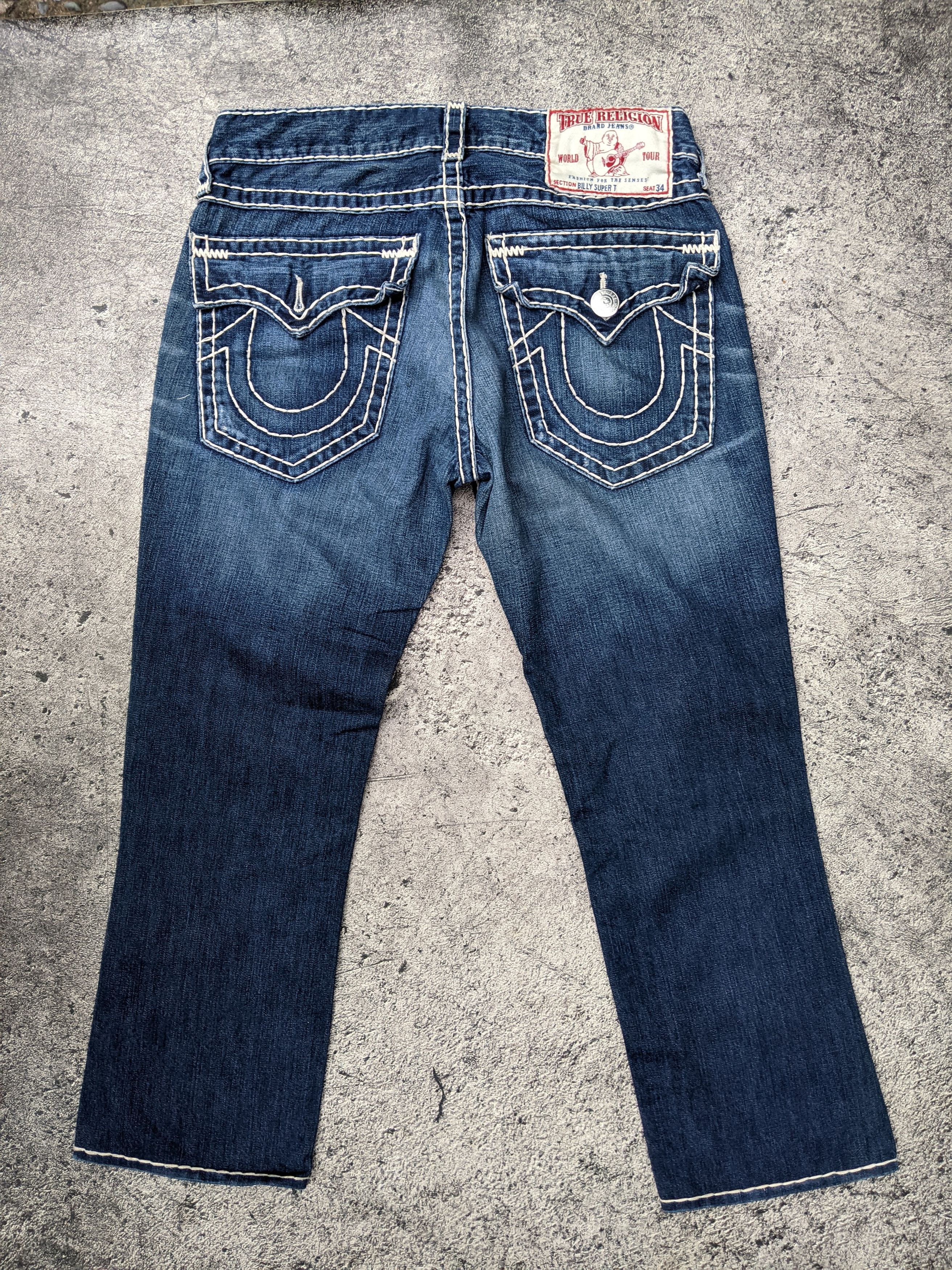 True Religion Vintage Billy Super T Flare Jeans Size US 33 - 5 Thumbnail