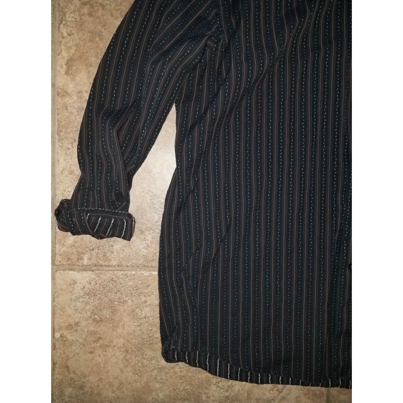 Zanella Zanella Shirt Mens XL Button-Down Dark Made In Italy Black Button-Up Long Sleeve XL Mens Size US XL / EU 56 / 4 - 3 Thumbnail