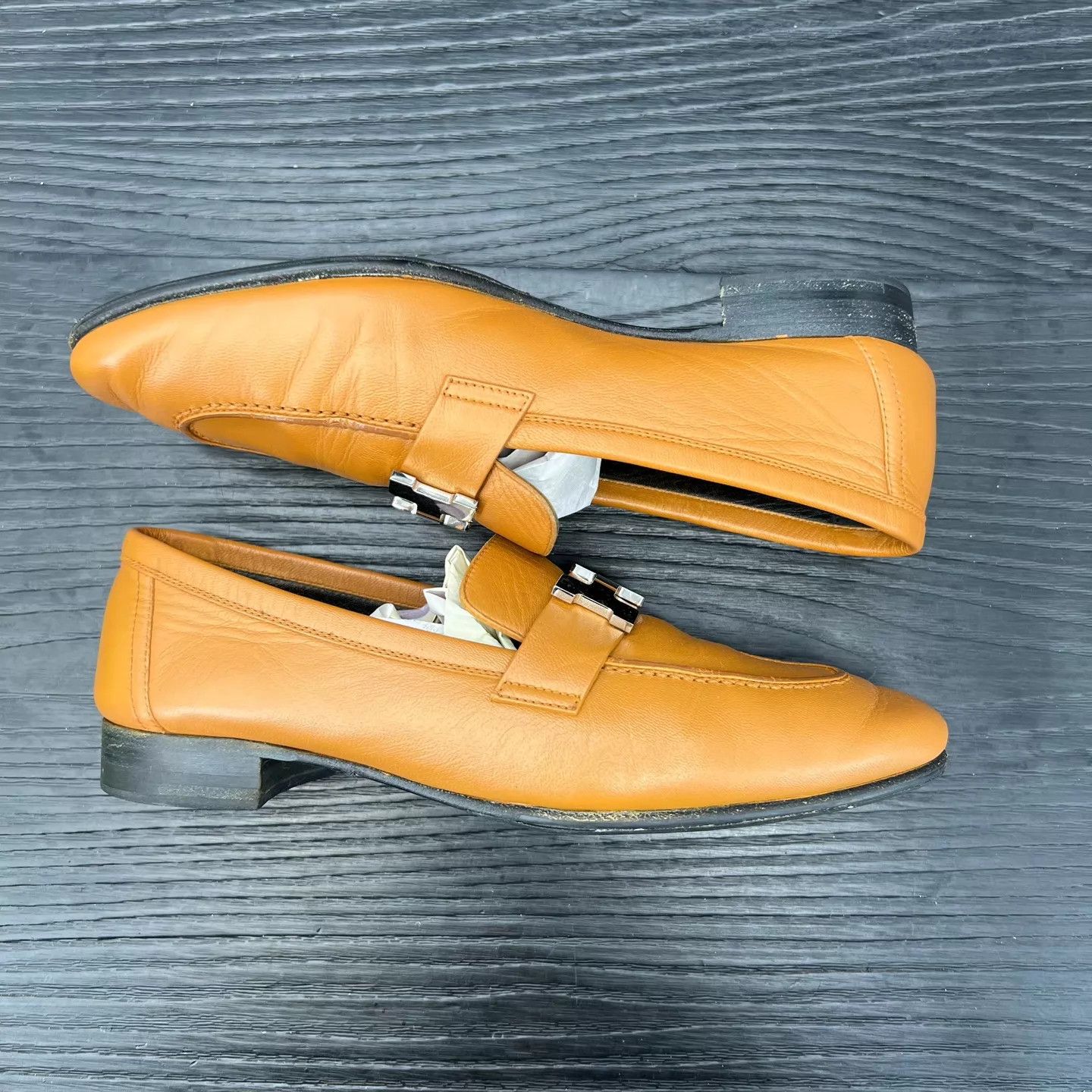 Hermes Hermès H Buckle Loafer Caramel 36 Size US 5.5 / IT 35.5 - 3 Thumbnail