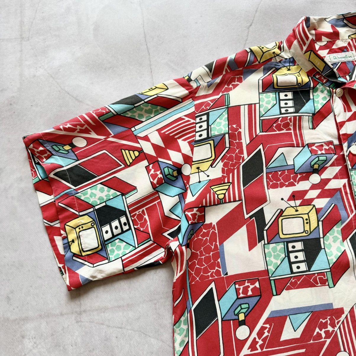 Hysteric Glamour Vintage Benetton TV All Over Print Hysteric Glamour Shirt Size US L / EU 52-54 / 3 - 6 Thumbnail