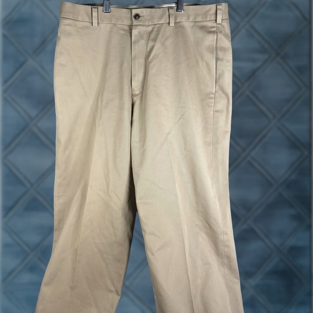 Brooks Brothers Brooks Brothers Pants Chino Hudson Flat Front Cotton Mens 36 Beige 36x31 Regular 100% Cotton Pockets Straight Zip Front Casual Business Vintage No Size US 36 / EU 52 - 1 Thumbnail