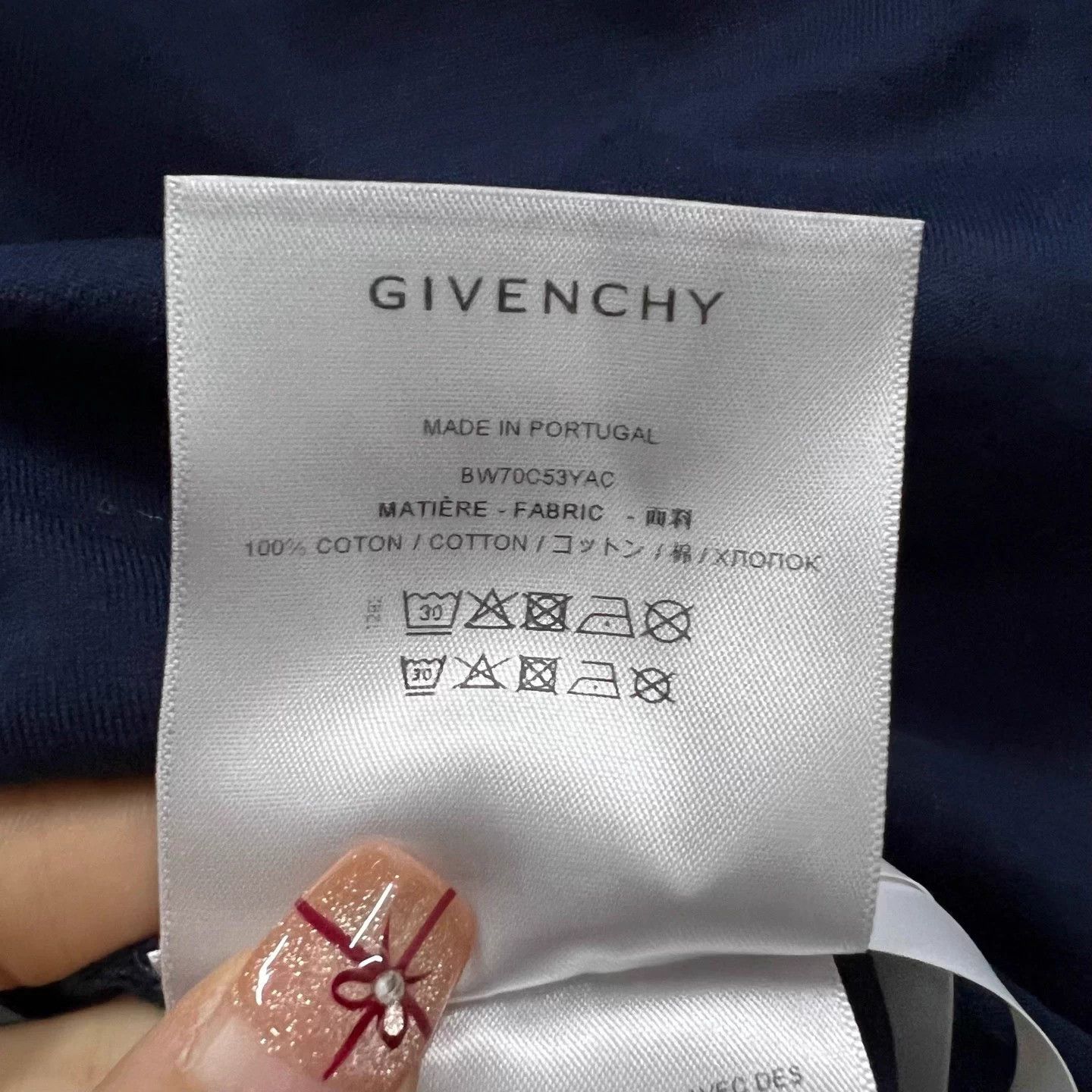 Givenchy Givenchy Navy Logo Print Short Sleeve M Size M / US 6-8 / IT 42-44 - 4 Thumbnail