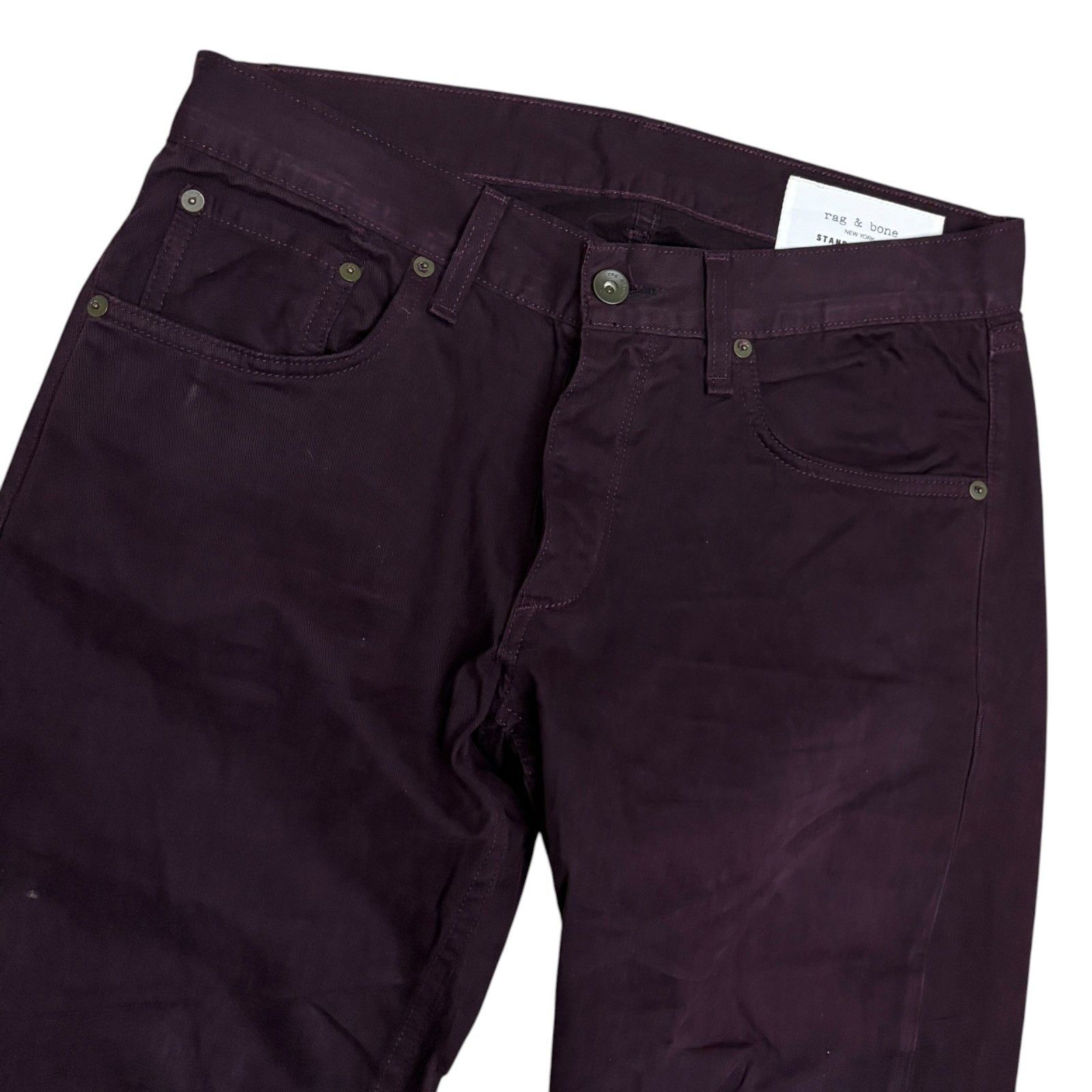 Rag & Bone RAG & BONE Wine Slim Luxury Cotton Denim Jeans Womens 30x34 Size 30" / US 8 / IT 44 - 2 Thumbnail