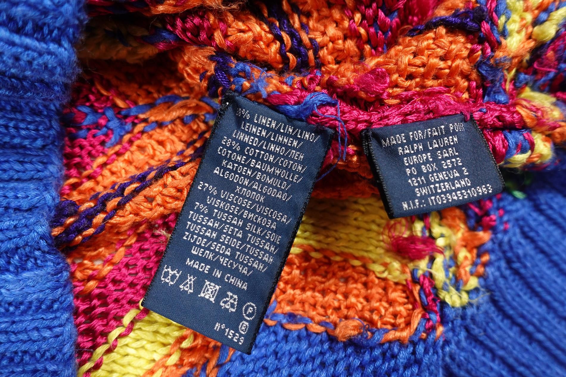 Ralph Lauren Blue Label Ralph Lauren Ble Label Sweater Linen Blue Indian Aztec M Size M / US 6-8 / IT 42-44 - 5 Thumbnail