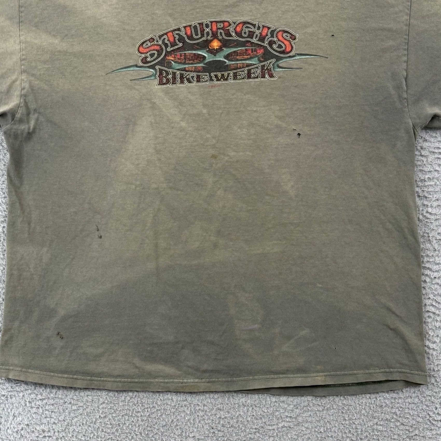 Delta VINTAGE Bike Week Shirt Mens 2XL Faded Motorcycle Biker Short Sleeve Skull USA Shirt Size US XXL / EU 58 / 5 - 3 Thumbnail