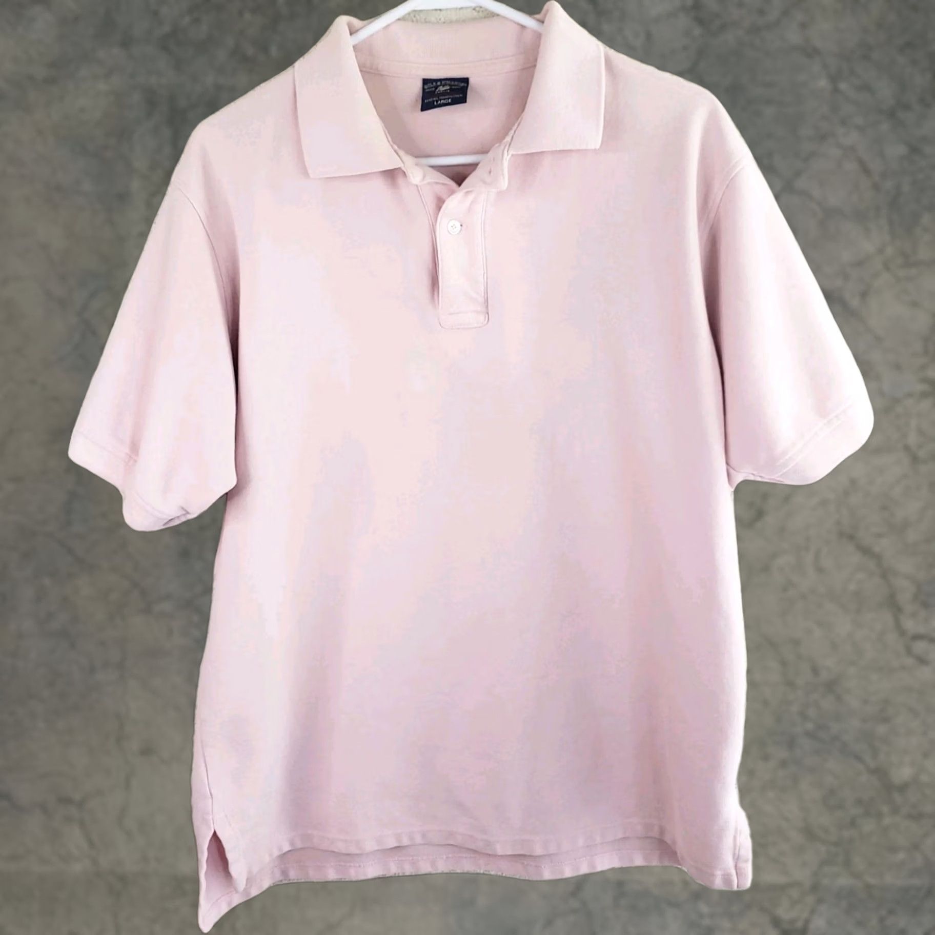 Bills Khakis Bill's Khakis Polo Shirt Mens Size L Pink Cotton Supima Pique Relaxed Fit Short Sleeve Button-Up Rugby Style Size US L / EU 52-54 / 3 - 1 Thumbnail