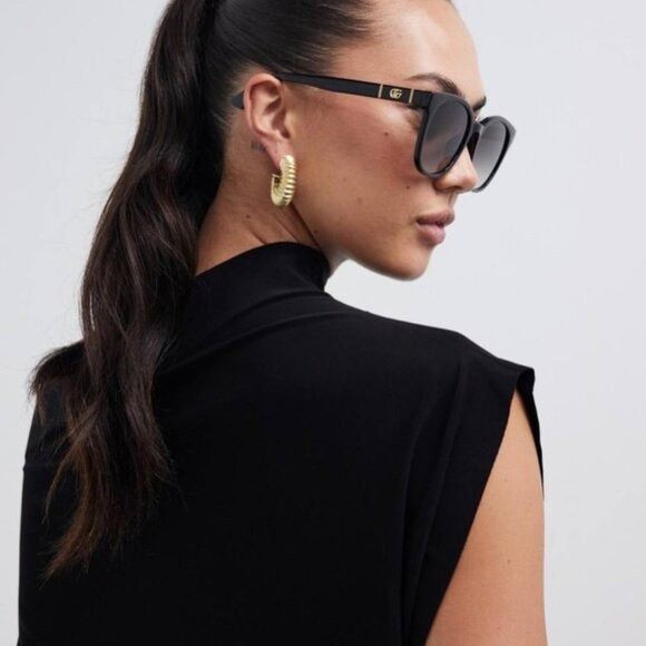 Gucci Gucci GG1122SA 002 Sunglasses Havana Square Frame, Brown Size ONE SIZE - 2 Thumbnail