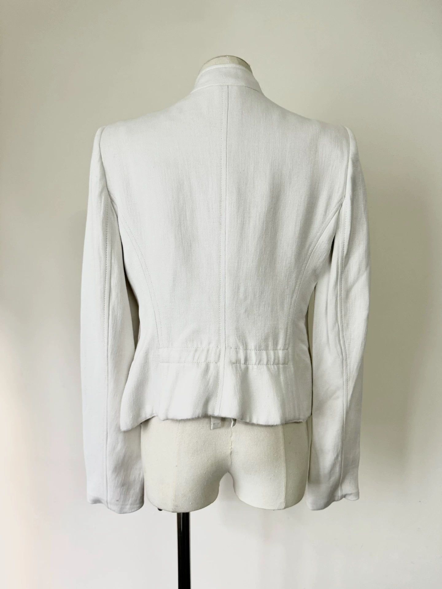 Ann Demeulemeester Ann Demeulemeester 03SS White Double-Zip Short Jacket 38 Size XS / US 0-2 / IT 36-38 - 6 Thumbnail