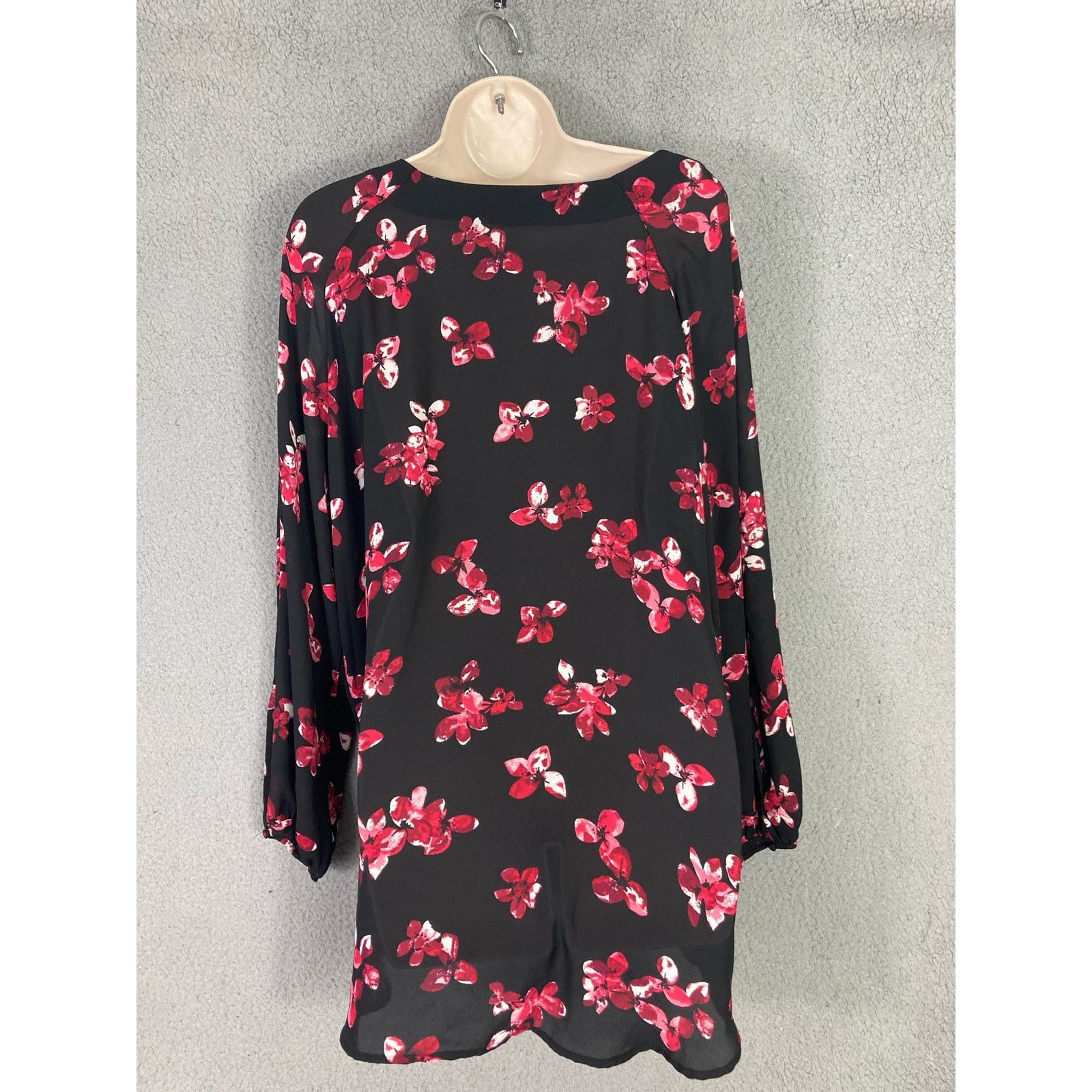Other Roz & Ali Floral V-Neck Blouse Black Long Sleeve Women's 2XL Size XXL / US 16-18 / IT 52-54 - 3 Thumbnail