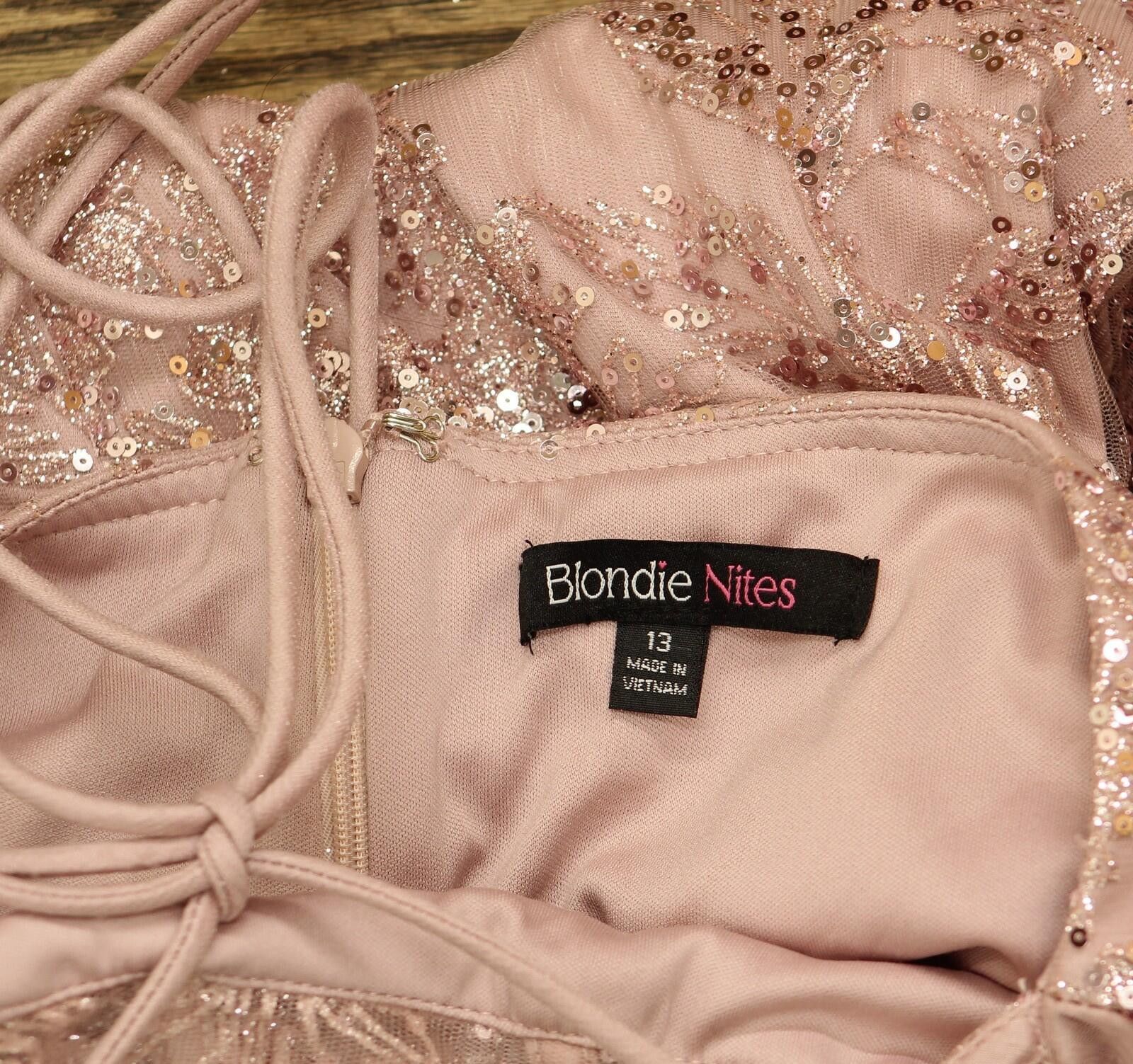 Other Blondie Nites Glitter Corset-bodice Gown Dress Rose Pink 13 Size M / US 6-8 / IT 42-44 - 5 Thumbnail