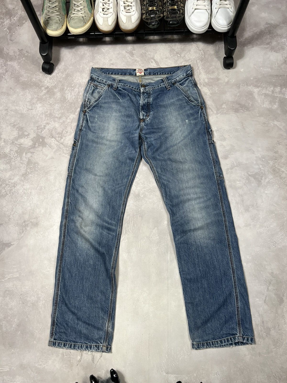 Carhartt Vintage Carhartt Logger Carpenter Distressed Workwear Pants Size US 32 / EU 48 - 7 Thumbnail