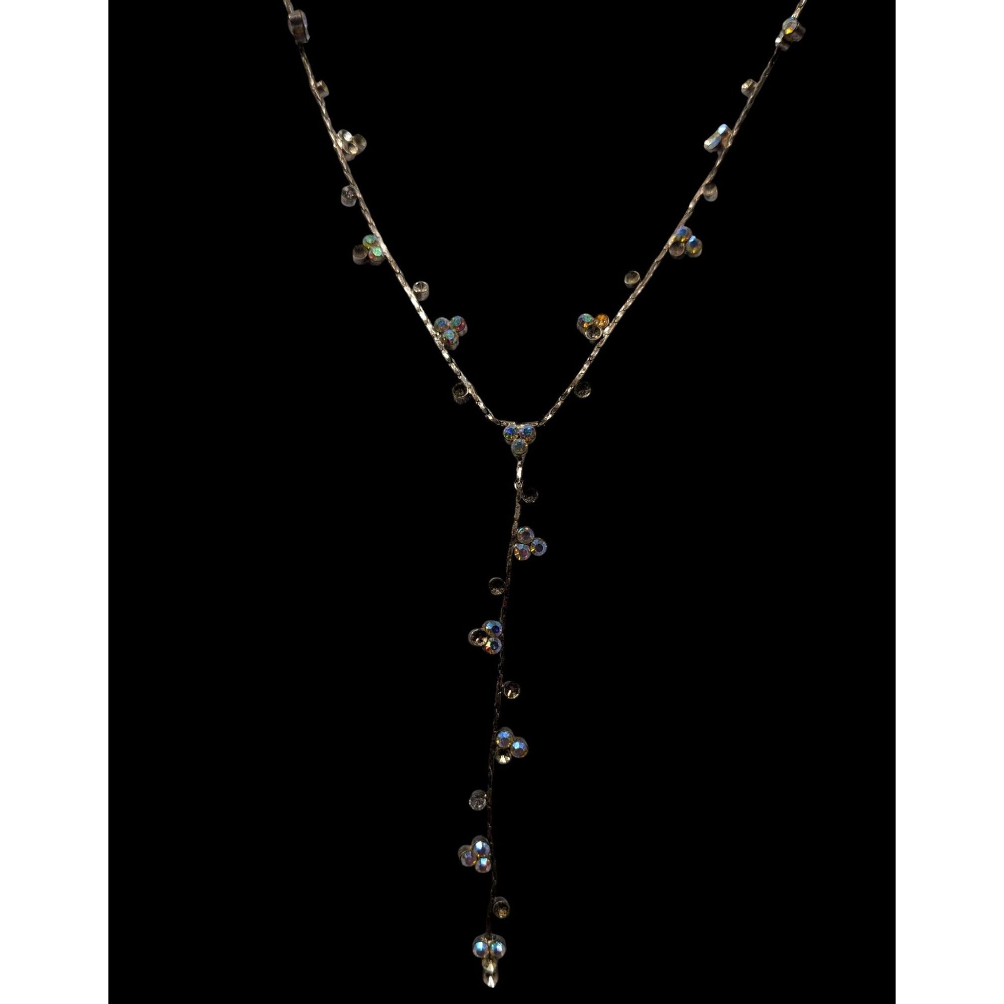 Other Christina Collection Minimalist Glam AB Rhinestone Y Drop Ne Size ONE SIZE - 6 Thumbnail