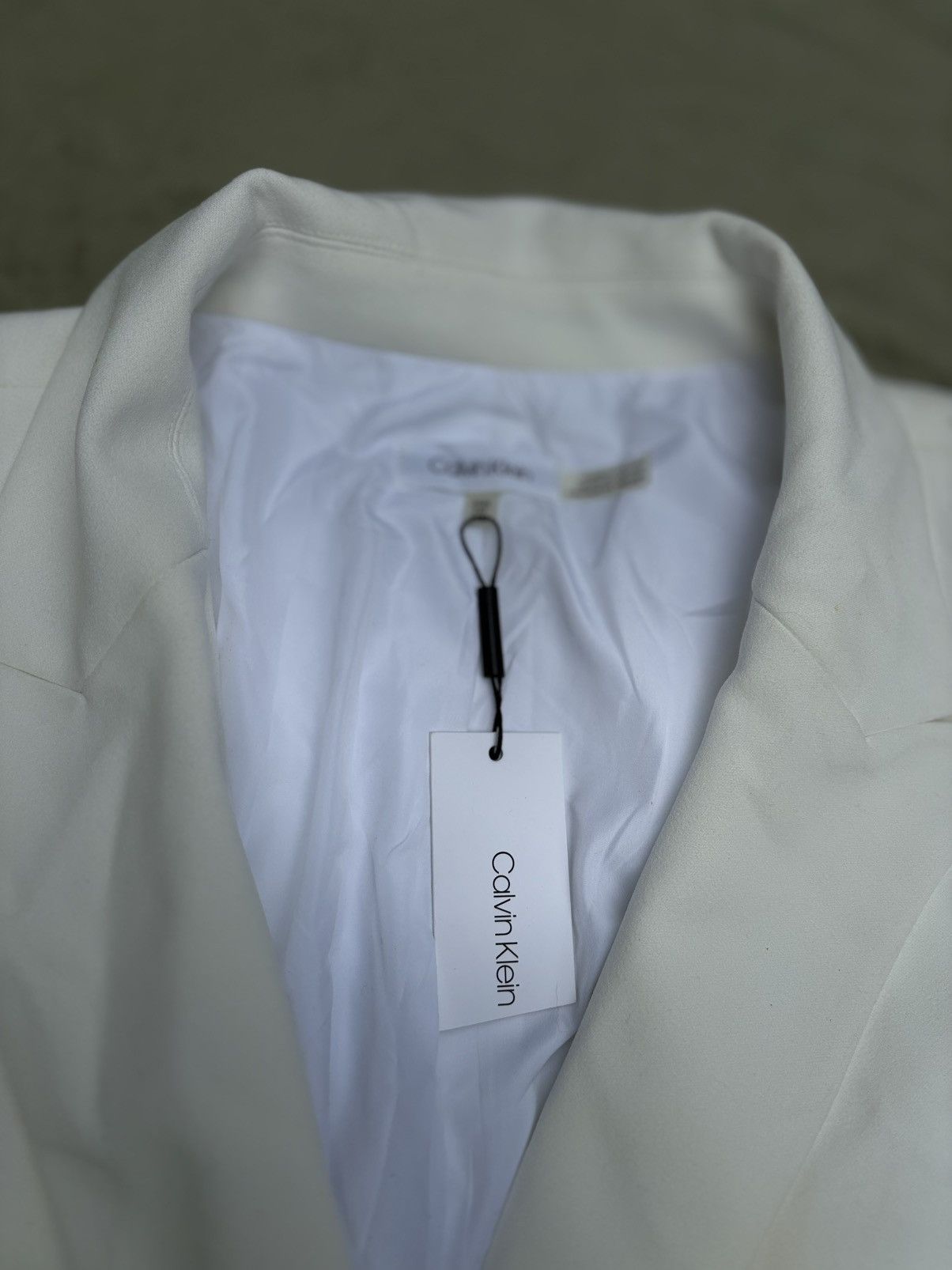 Calvin Klein Calvin Klein White Lace-Up Blazer — NWT Size 4XL / US 24-26 - 5 Thumbnail