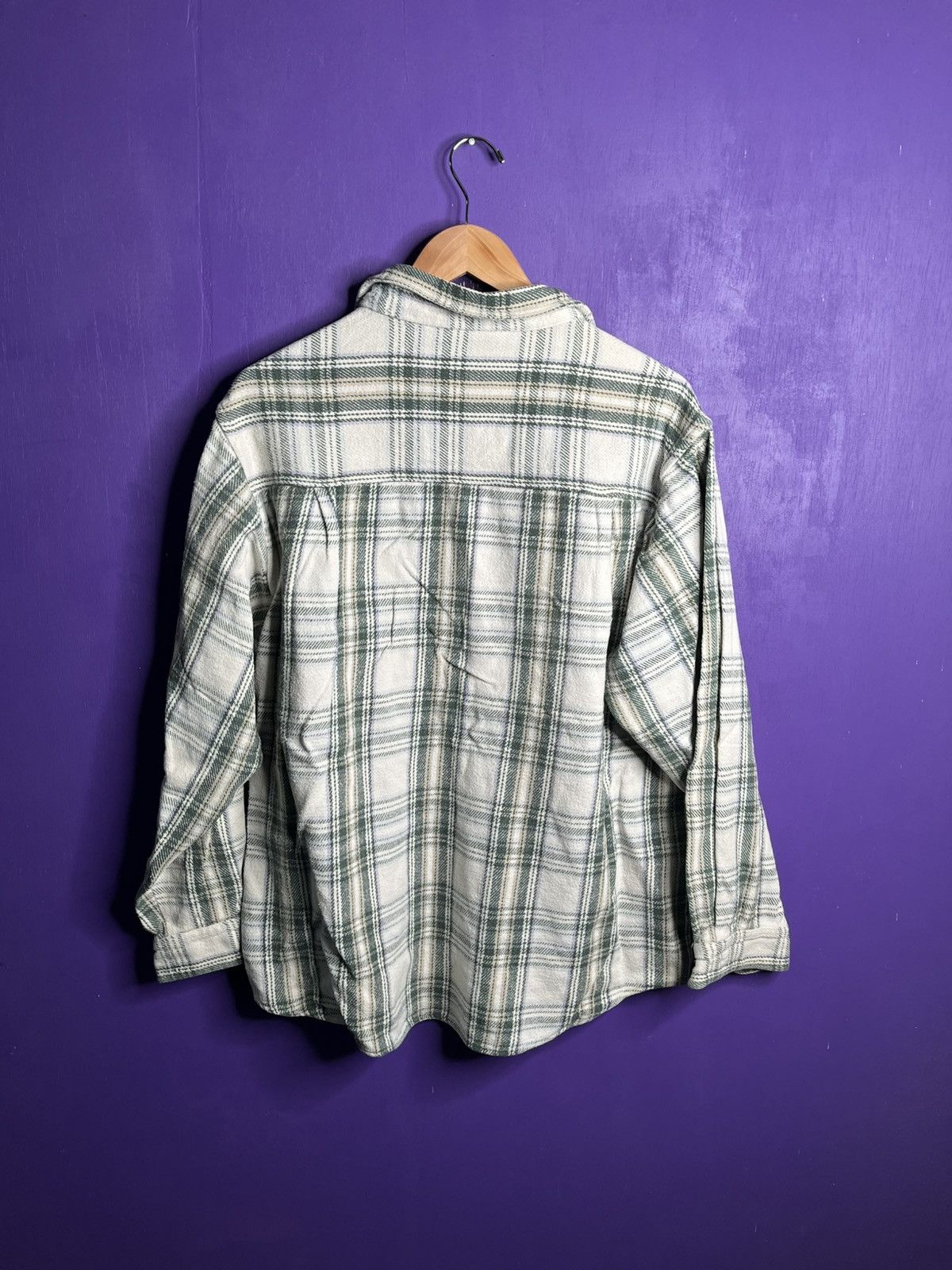 Billabong × Vintage Vintage 90s Billabong white flannel shirt Size US L / EU 52-54 / 3 - 2 Thumbnail