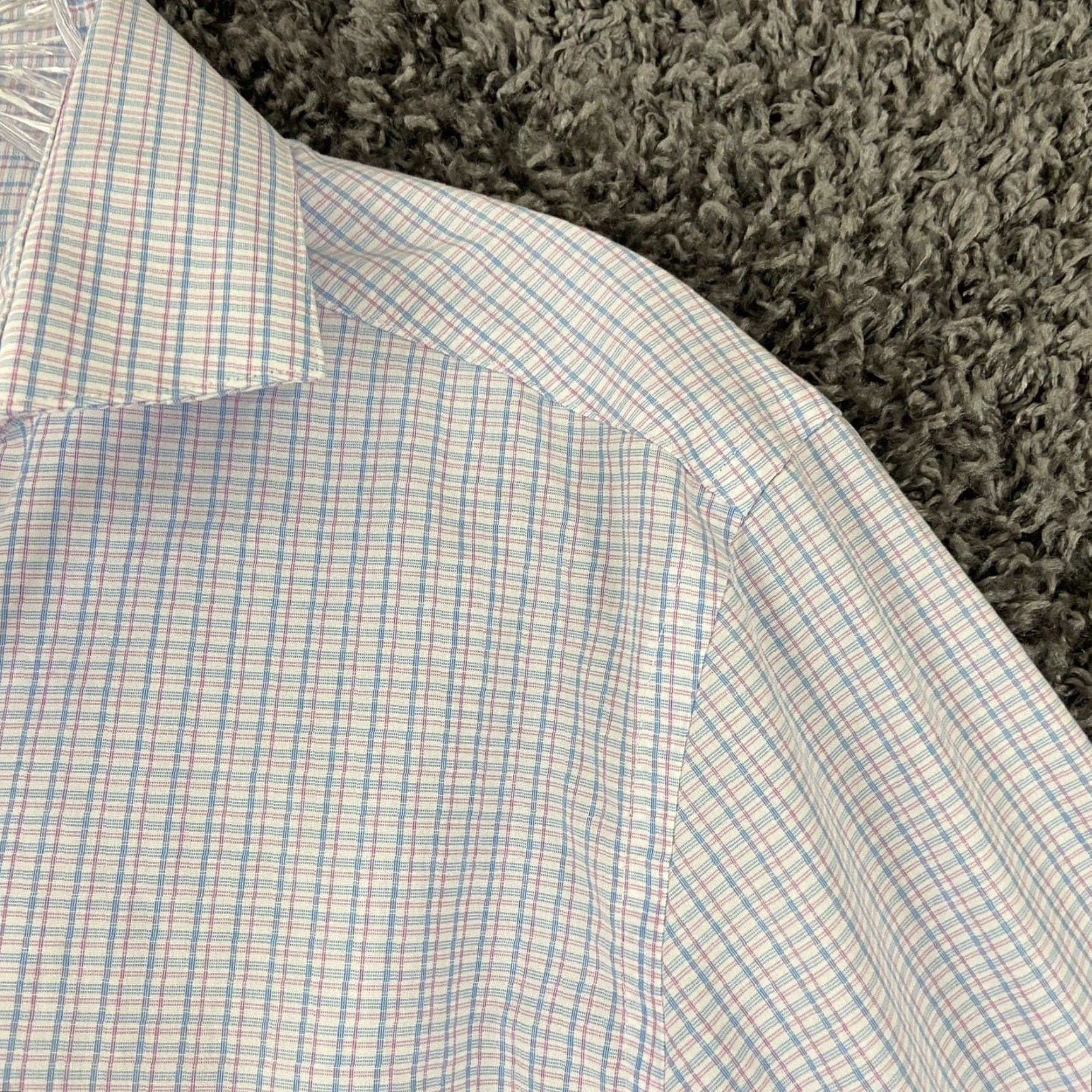 Calvin Klein CALVIN KLEIN Long Sleeve Shirt 15.5 34/35 Blue Pink Plaid Mens Size US M / EU 48-50 / 2 - 6 Thumbnail