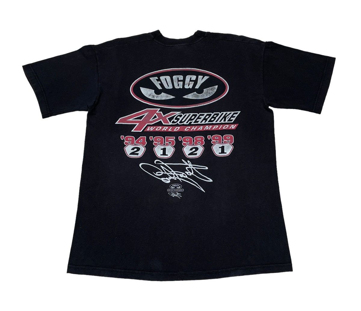 Vintage Vintage Motorcycle Racer Carl Fogarty T-Shirt 1999s Size US M / EU 48-50 / 2 - 2 Thumbnail