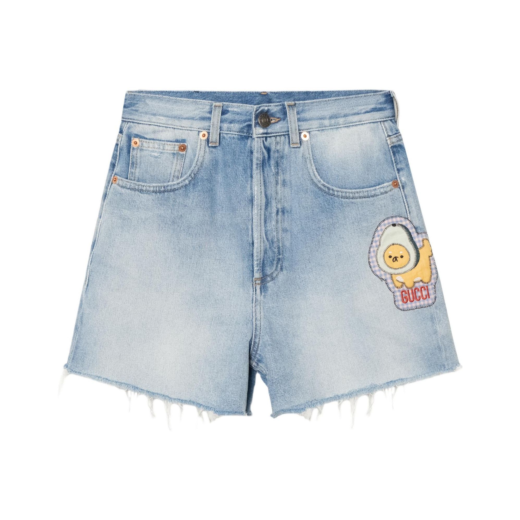 Gucci Gucci Embroidered Denim Shorts Size 28 Size 28" / US 6 / IT 42 - 1 Thumbnail