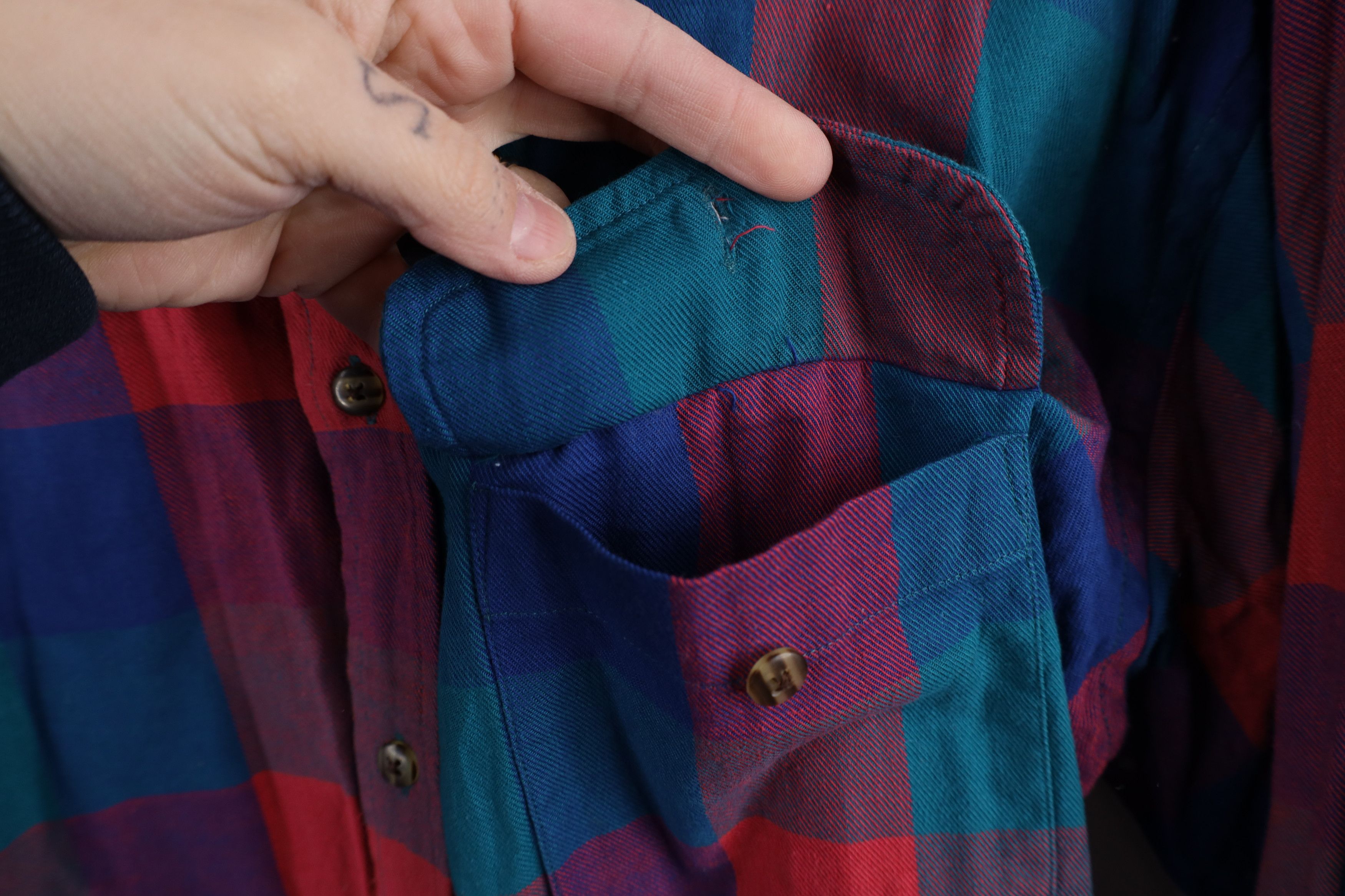 Vintage Vintage 90s Streetwear Collared Button Down Shirt Plaid Size US M / EU 48-50 / 2 - 5 Thumbnail