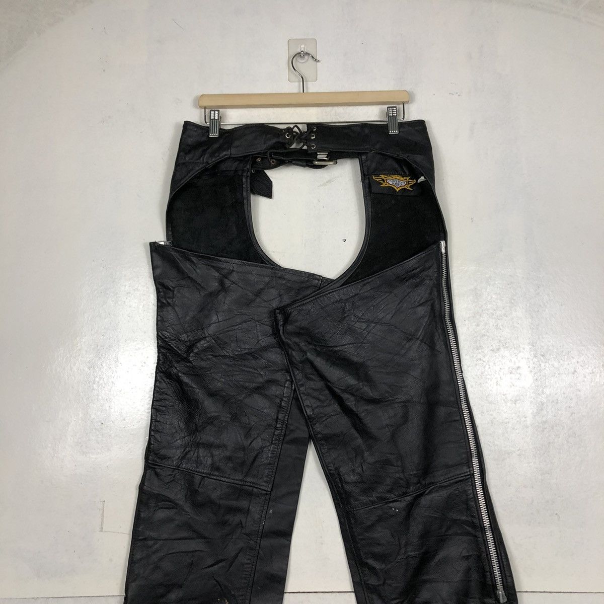 Genuine Leather × Vintage 📌VINTAGE COW BOY RIDER LEATHER RACING UNIVERSAL RIDER USA Size US 32 / EU 48 - 11 Thumbnail