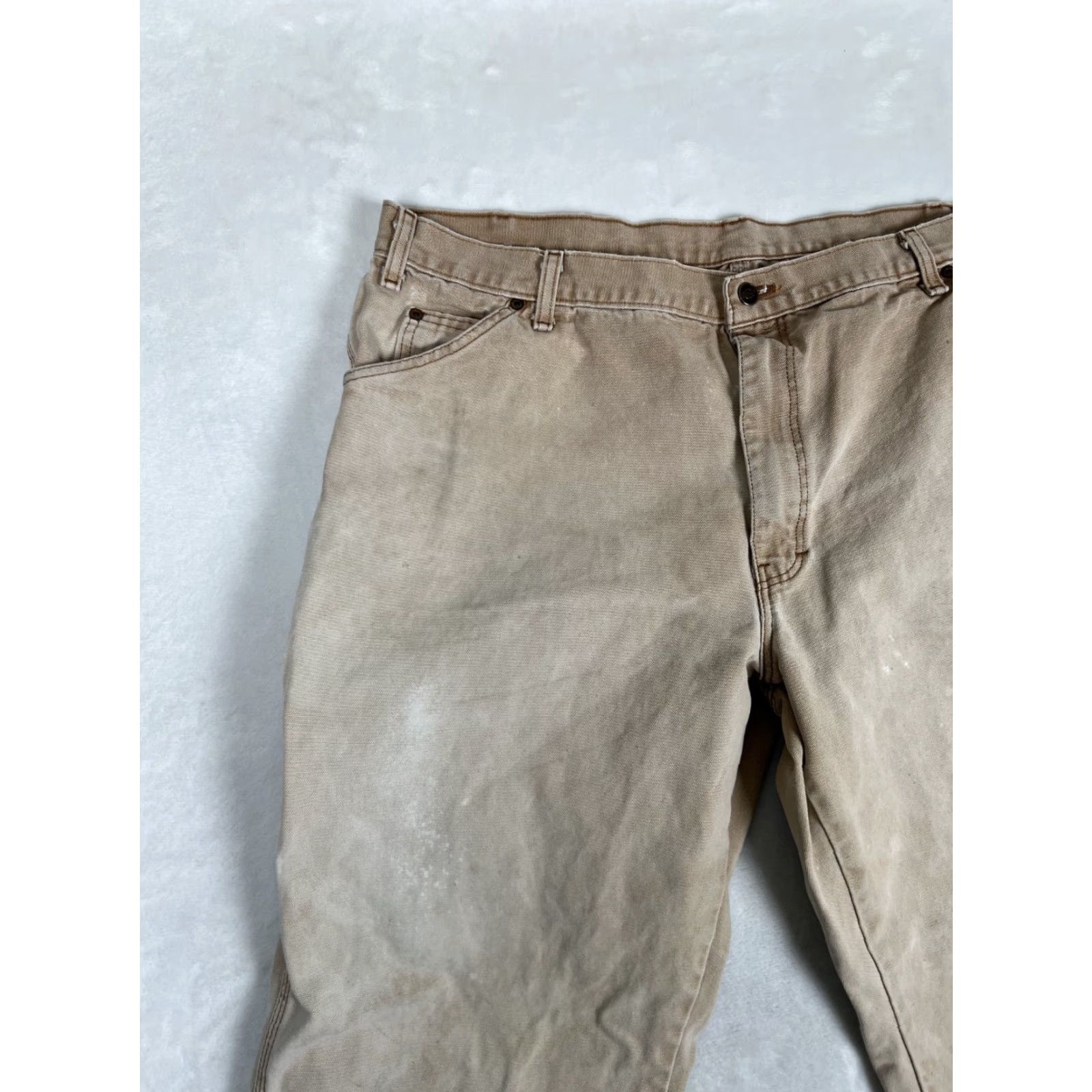 Dickies VINTAGE Dickies Pants Carpenter 40x30 Men Regular Straight Brown 90s Grunge Workwear Stained Sun Fade 874 Size US 40 / EU 56 - 4 Thumbnail