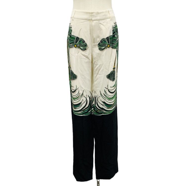Gucci Gucci Tassel Print Silk Pants Size 42 Size 28" / US 6 / IT 42 - 1 Thumbnail
