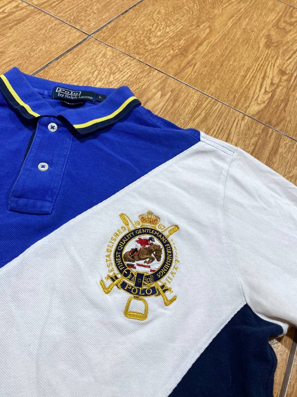 Polo Ralph Lauren Polo Ralph Lauren Polo Shirt Fine Quality Equestrian Patch Size US L / EU 52-54 / 3 - 11 Thumbnail