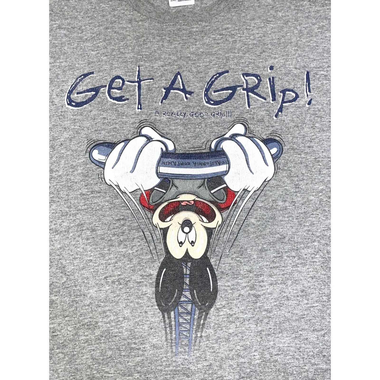 Disney Vintage Disnet Get a Grip Shirt Men 2XL Gray California Screamin' 13404 Size US XXL / EU 58 / 5 - 2 Thumbnail
