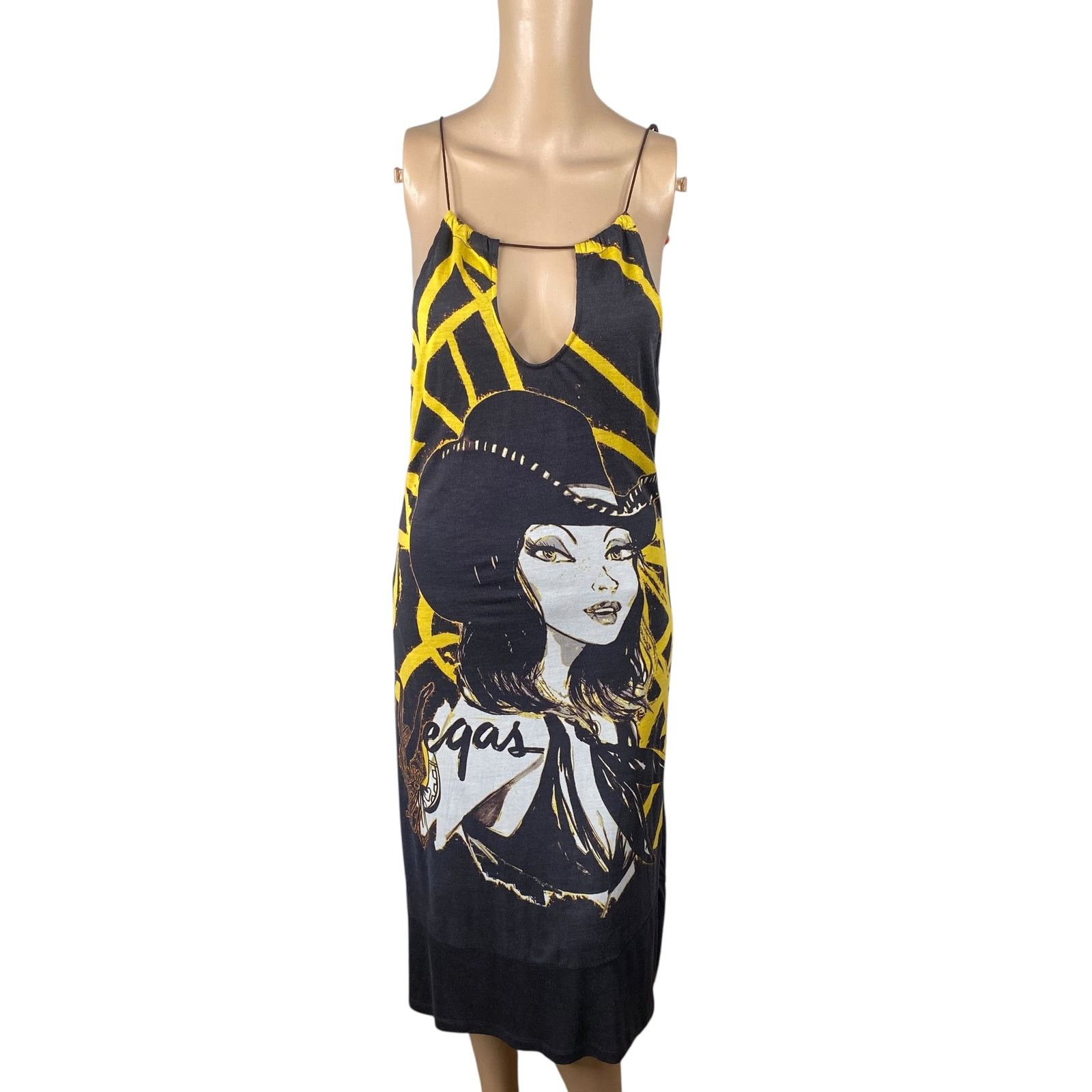 chinese dress ladies 2000s Custo Barcelona Long Sleeve Abstract Dress  Thee Cultivator