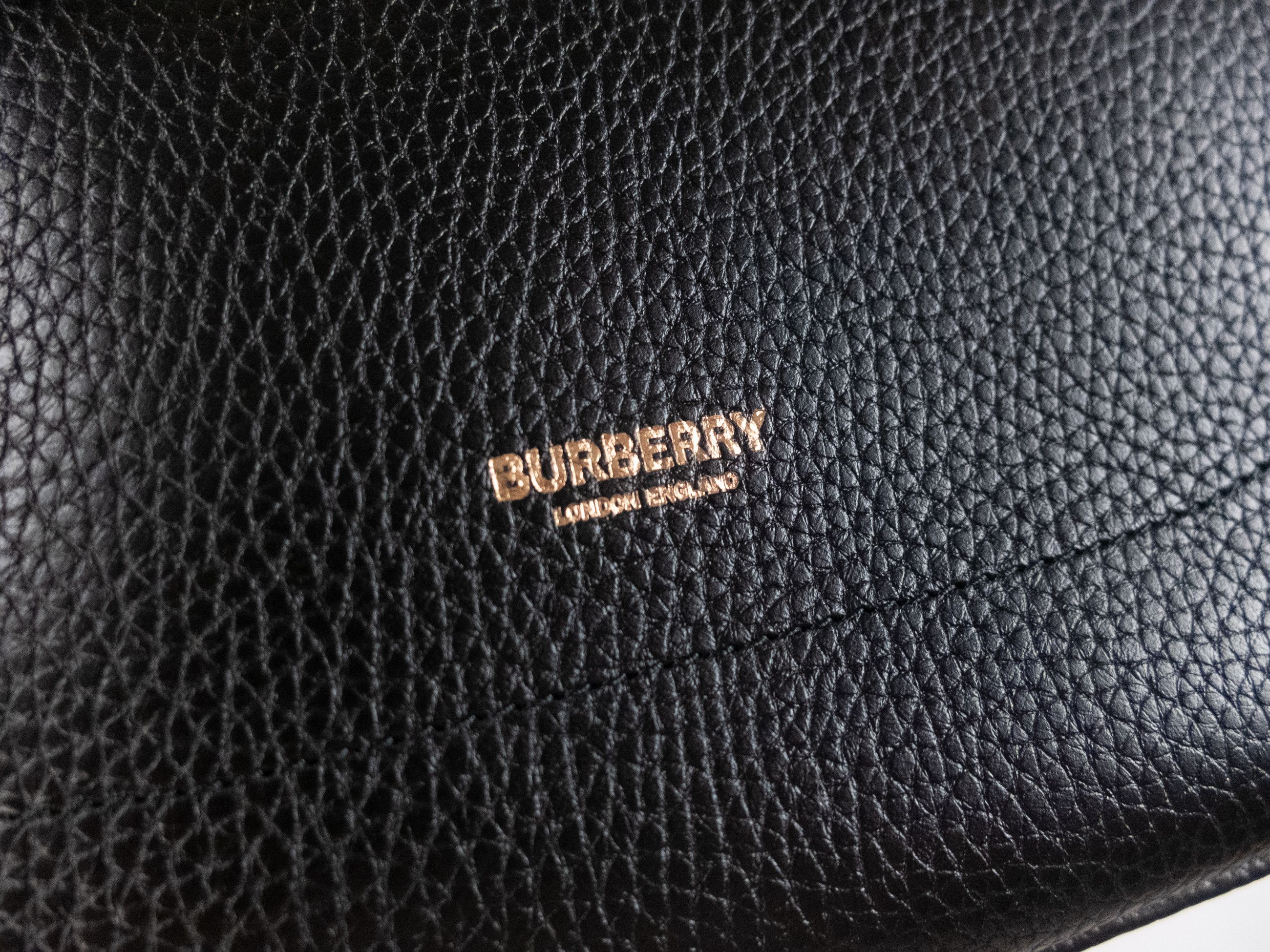 Burberry BURBERRY black grained leather hobo shoulder bag Size ONE SIZE - 4 Thumbnail