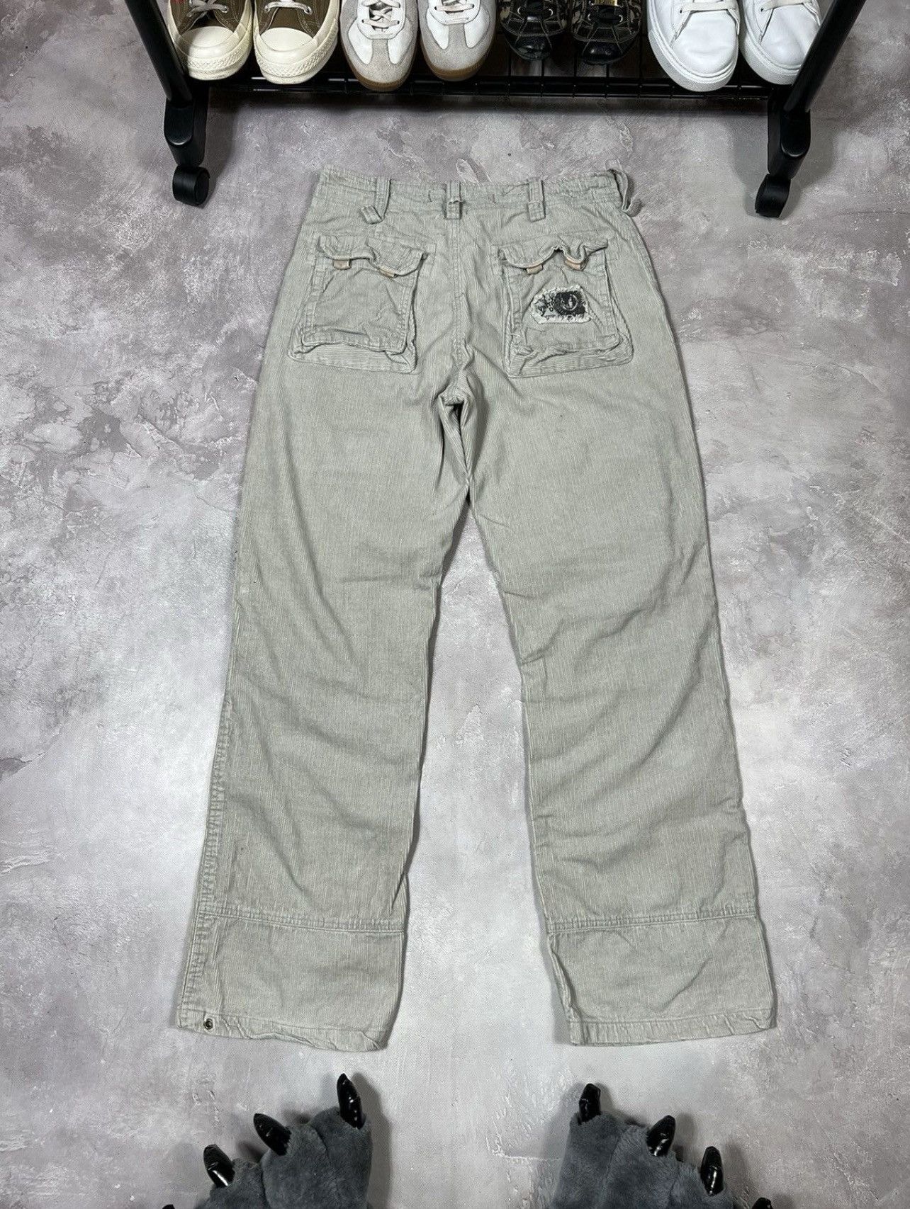 Vintage Vintage Fishbone Corduroy Y2k Cargo Pants Size US 30 / EU 46 - 7 Thumbnail