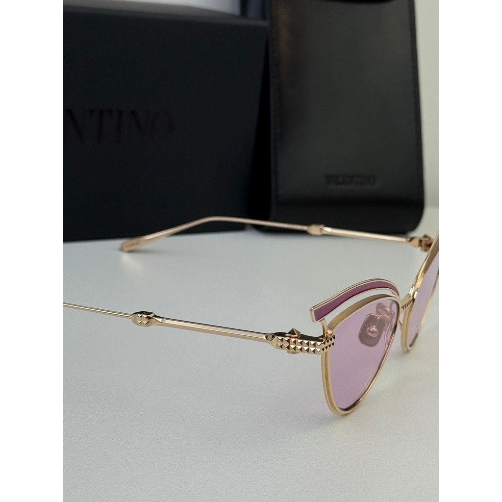 Valentino NEW Valentino V-Glassliner VLS118-D Pink Cat Eye Sunglasses Size ONE SIZE - 6 Thumbnail