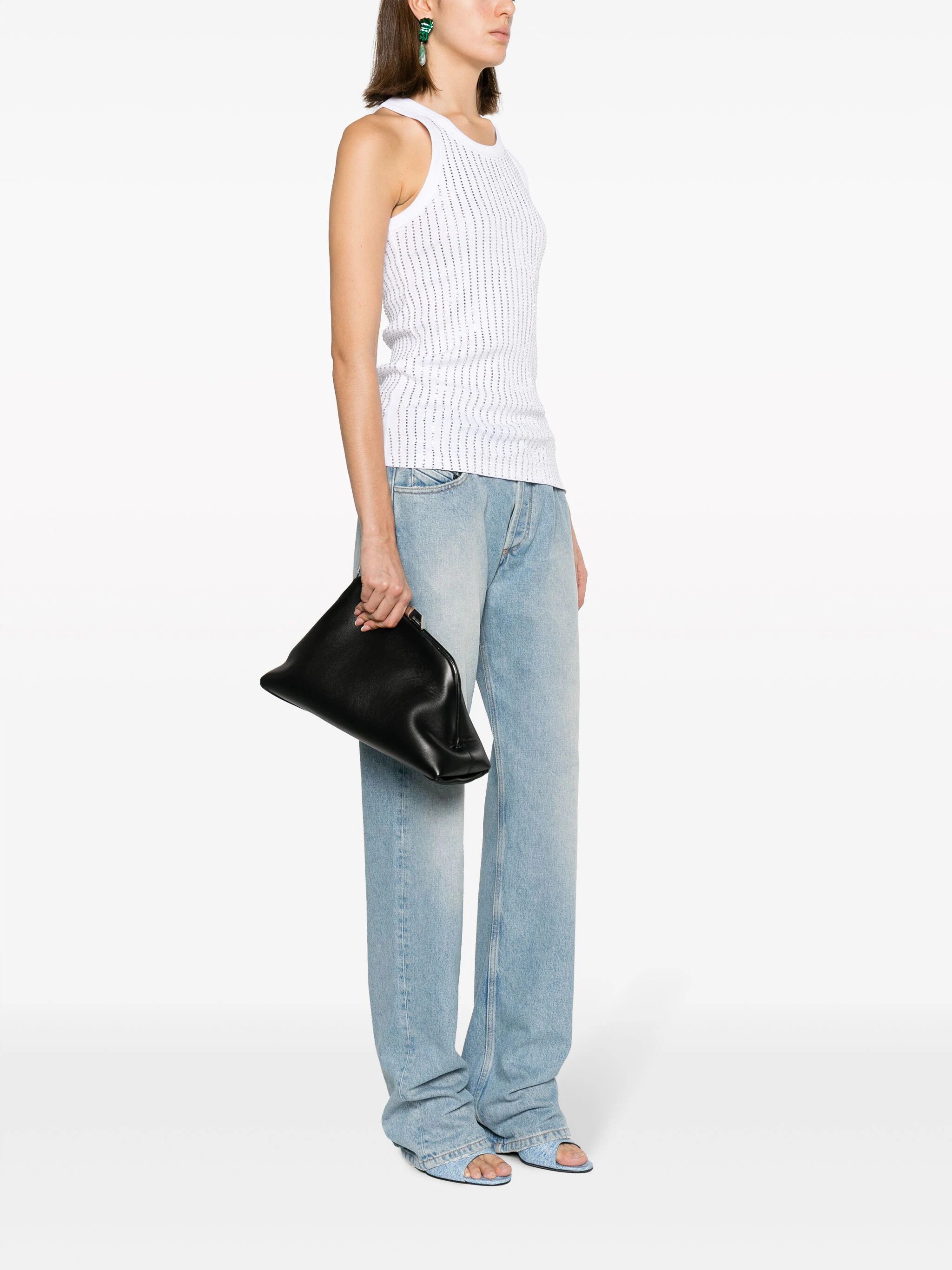 The Attico o1s22i1n1024 Size: OS / Nappa Leather Clutch Bag in Black Size ONE SIZE - 2 Thumbnail